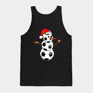 Soccer Santa Hat Snowman Christmas Lights Funny Xmas Squad Tank Top